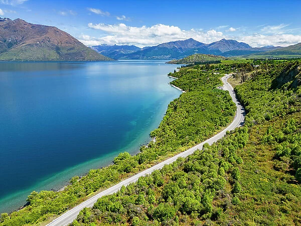 Road by Lake Wakatipu, South Island, New Zealand