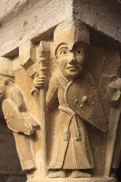 Romanesque sculpture, Conques, Averyon, Midi-Pyrenees, France
