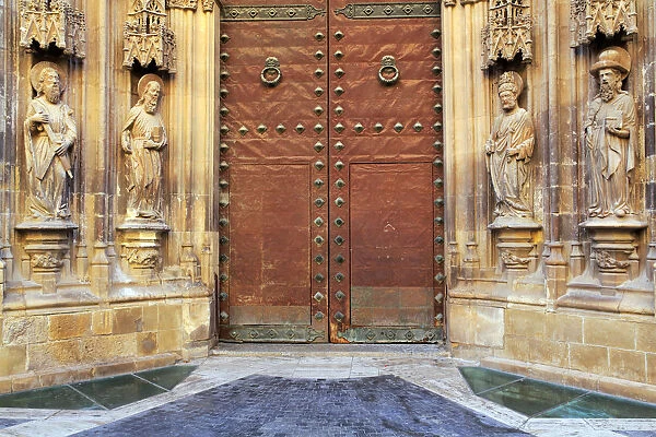 Sculptural portal, Cathedral, Murcia, Murcia, Spain
