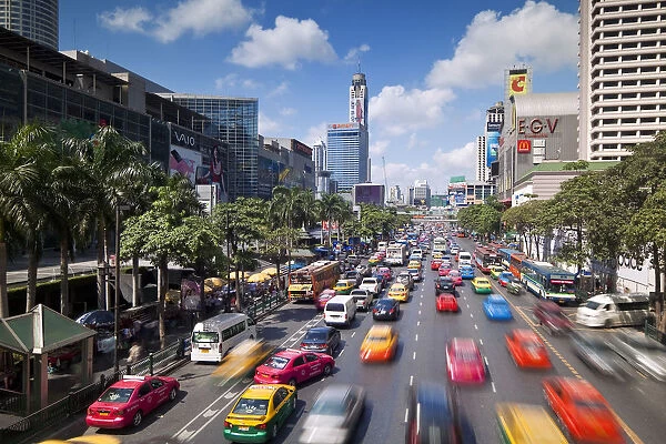 Traffic congestion in Central Bangkok, Thailand
