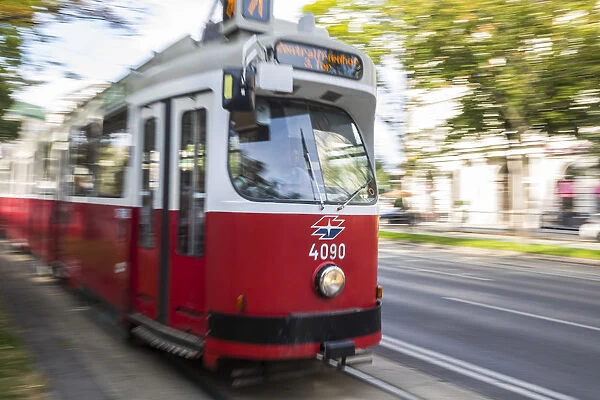 Tram on the Universitaatsring, Vienna, Austria