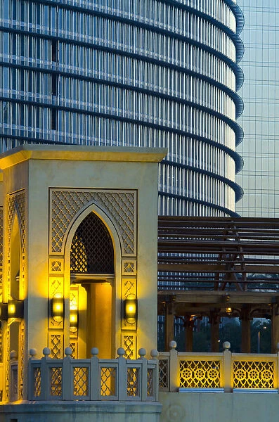UAE, Dubai, base of the Burj Khalifa and Dubai Mall complex