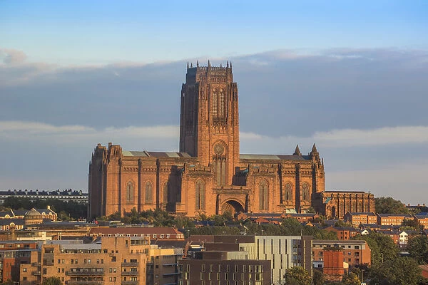 United Kingdom, England, Merseyside, Liverpool, View of Liverpool Cathedral built