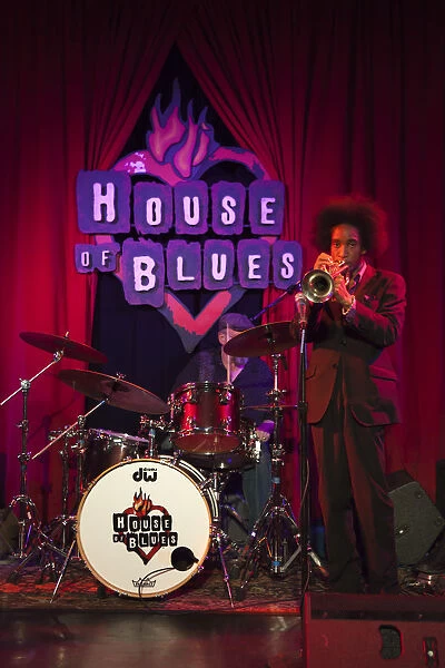 USA, Illinois, Chicago. Band performing at the House of Blues