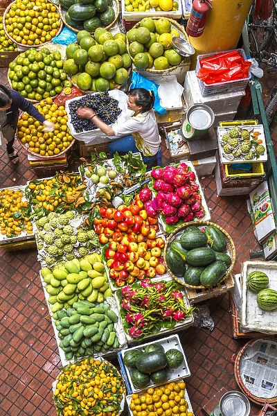 Vegetable market in central hanoi, Vietnam