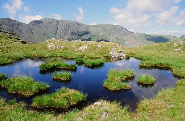 Tarns on Yewbarrow above Wastwater in the Lake District UK