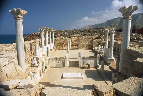 20062286. libya, cyrenaica, latrun, ruins of 6th century ad byzantine church