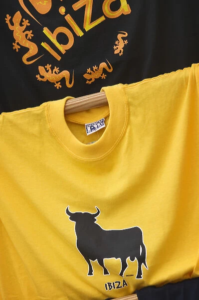 20074361. SPAIN Balearic Islands Ibiza T shirts for sale in Eivissa with logo of a bull