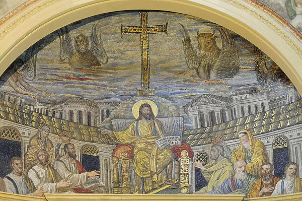 Italy, Lazio, Rome, Esquiline Hill, Chucrh of Santa Prudenziana, apse mosaic detail