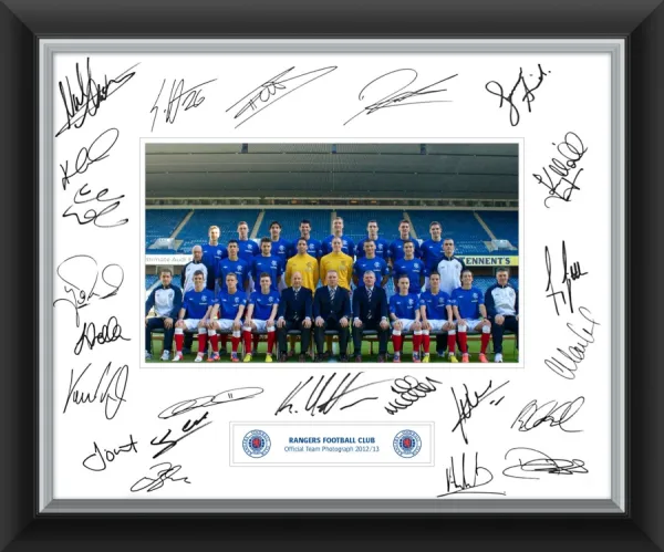 2012  /  13 Team Signed Mounted Framed Print