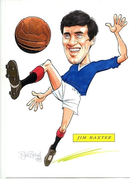 Caricature Baxter. Bob began sketching soccer stories over fifty years ago
