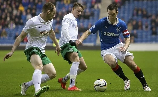A Clash of Titans: Lee Wallace, Scott Allan, and David Gray Battle it Out in the Scottish Championship Showdown at Ibrox