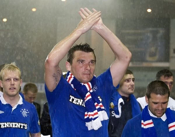 Lee McCulloch's Triumphant Celebration: Rangers 2-0 Dundee United at Ibrox Stadium
