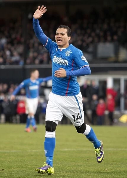 Rangers Arnold Peralta in Action: Scottish League One - Ayr United vs Rangers (Scottish Cup Winner 2003)