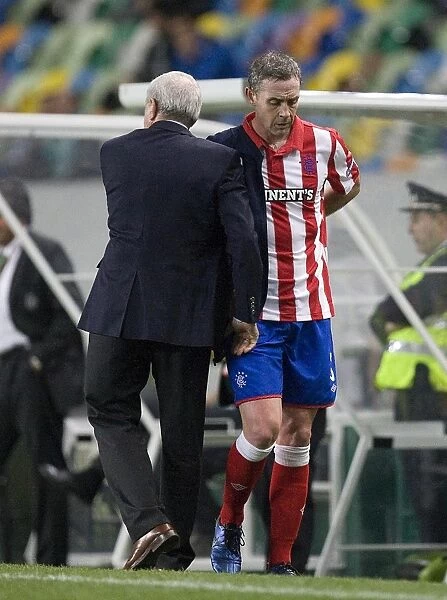 Rangers Captain David Weir Substituted in UEFA Europa League Match Against Sporting Lisbon (2-2)