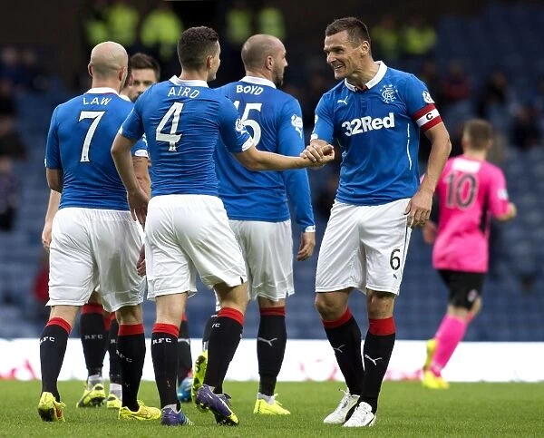Rangers FC: Fraser Aird's Epic Goal Celebration with Lee McCulloch - Petrofac Training Cup Second Round at Ibrox Stadium