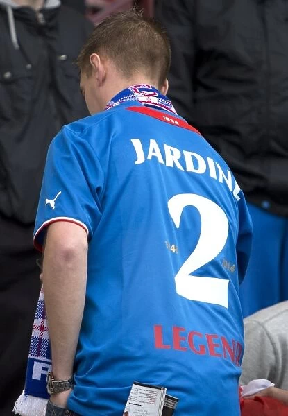 Rangers FC: Honoring Legend Sandy Jardine in Scottish League One - A Sea of Number 2s at Dunfermline Athletic's East End Park
