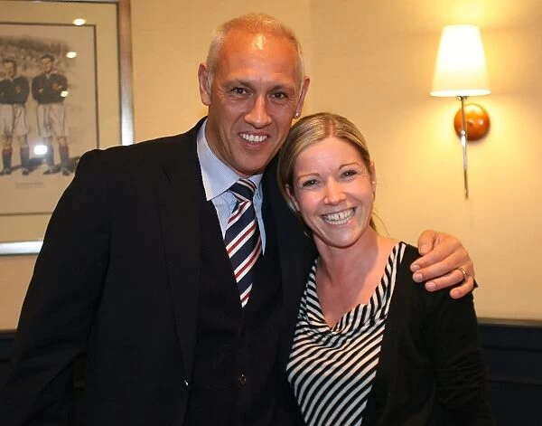 Rangers Football Club Charity Race Night 2008: Mark Hateley and Fan in Thornton Suite