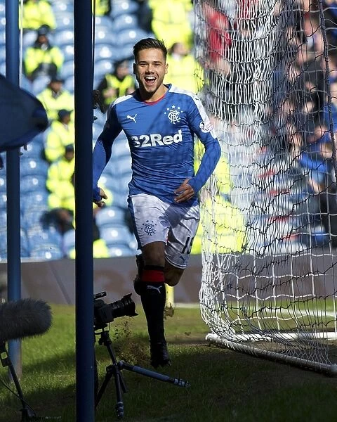 Rangers Harry Forrester: Dramatic Goal Celebration in Scottish Cup Quarterfinal at Ibrox Stadium