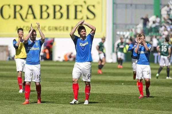 Rangers Lee McCulloch Celebrates Scottish Cup Play-Off Victory at Easter Road (2003)