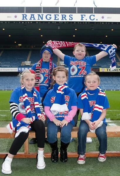 Rangers V St Mirren. School kids from the Super7s scheme before the Clydesdale