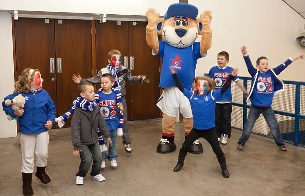 Rangers V St Mirren. Activity in the Family Stand before the Clydesdale