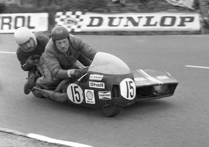 Framed Print of 1974 500 Sidecar TT Dennis Keen & Roland Worrall