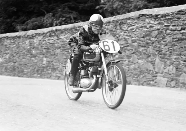 Framed Print of 1952 Ultra Lightweight TT Print - Braddan Straight