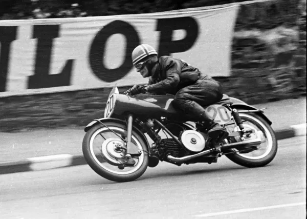 Framed Print of 1952 Lightweight TT Print: Syd Lawton (Guzzi) at