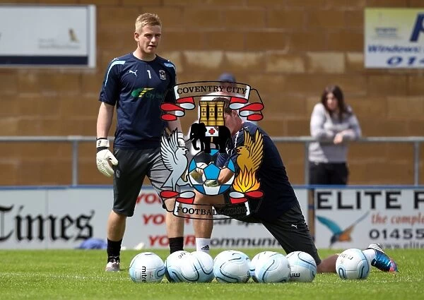 Coventry City Goalkeepers Chris Dunn and Lee Burge Pre-Season Warm-Up at De Montfort Park