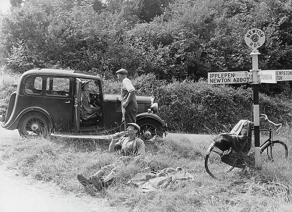 1935 Standard 10 in the Devon countryside