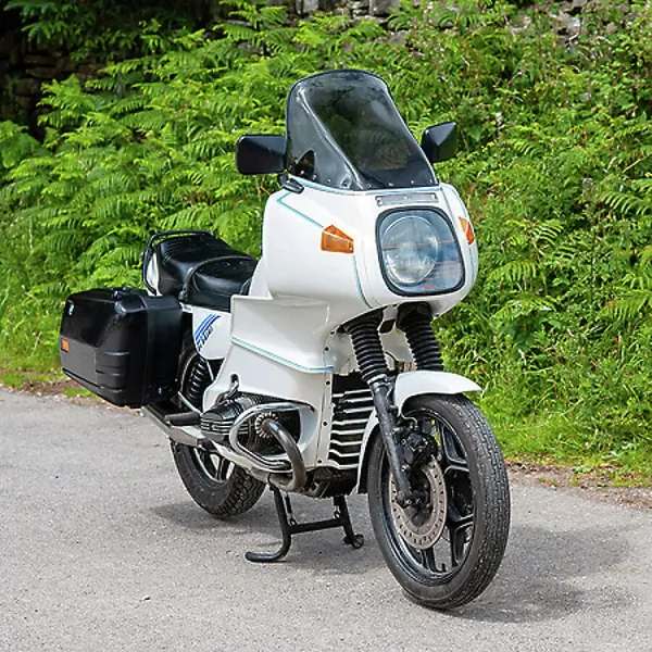 BMW R100 1988 White and Blue Print Art Prints, Posters