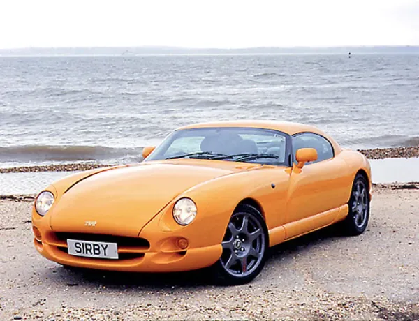 McLaren TVR Cerbera 4.5 1998 Orange Print. Art Prints, Posters
