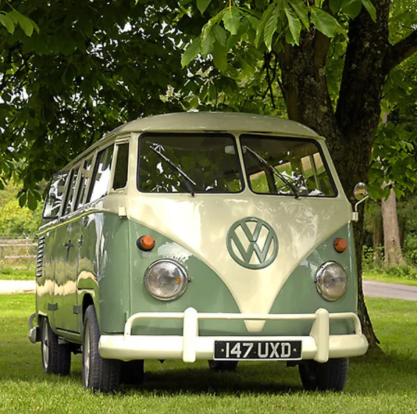 VW Classic Camper van 1960s green white