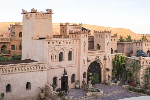 Africa, North Africa, Morocco, Ouarzazate, Ait Benhaddou, a typical small hotel in style