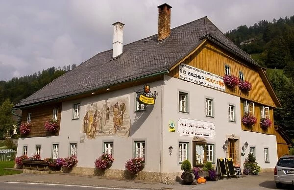Alpine village of Murau in St Lorenzo the oldest restaurant in Austria Steirmark