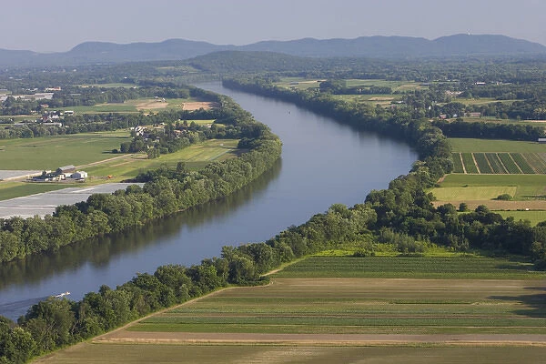 The Connecticut River as seen from South Sugarloaf Mountain in Deerfield, Massachusetts