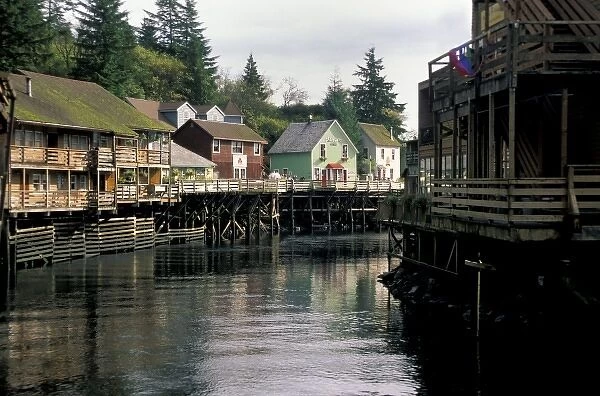 Downtown Ketchikan is very quaint town which is built out over the water and it s