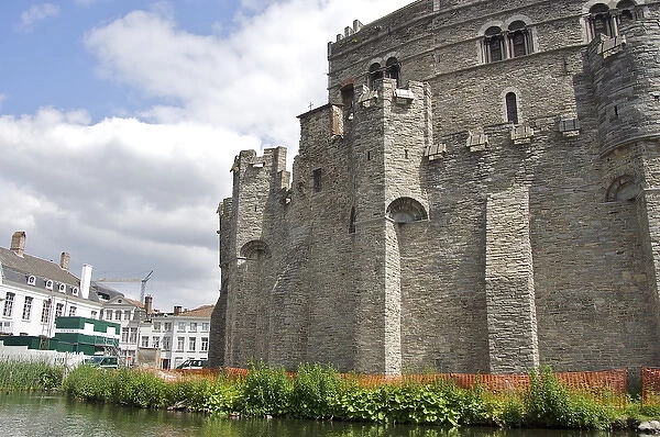 Europe, Belgium, Ghent. Gravensteen, the Castle of the Counts of Flanders, originally