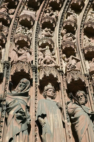 FRANCE-Alsace (Haut Rhin)-Strasbourg: Cathedrale Notre Dame (b. 1284-1439)Details of