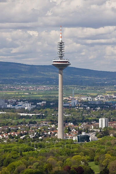 GERMANY, Hessen, Frankfurt am Main. Main Tower view, Frankfurt TV tower