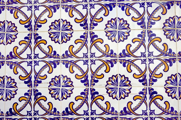 Portugal. Aveiro. Portugal. Tile work (Azulejos) in the historic district