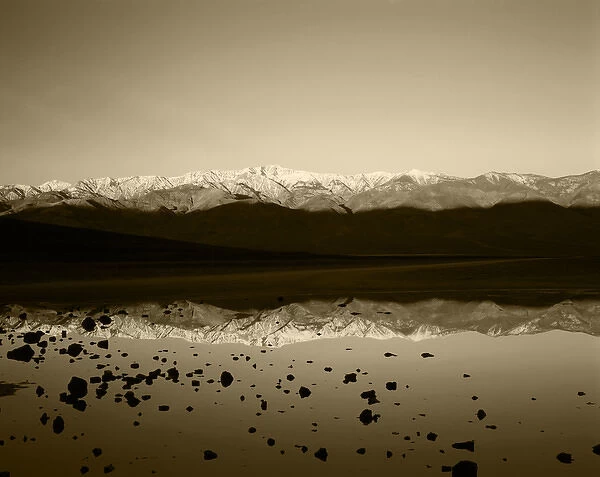 USA, California, Death Valley National Park, Mojave Desert, Badwater, Reflection