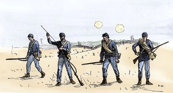 Advance guard in front of the Union Army, Civil War