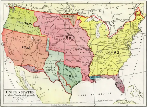 Growth of the United States to 1853