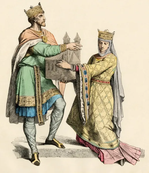 Medieval king and queen of France