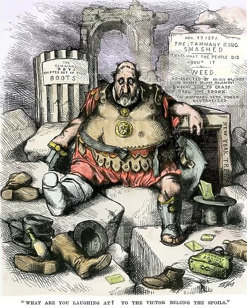 PART2A-00045. ' To the victor belong the spoils' - Thomas Nast cartoon about Boss Tweed