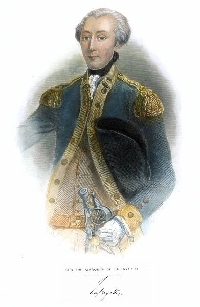 (1757-1834). French soldier and statesman. Line and stipple engraving, American, 19th century, after a French print of 1781