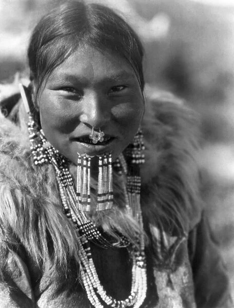 ALASKA: ESKIMO WOMAN. Eskimo woman from Nunivak Island