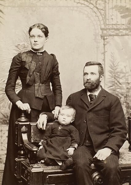 AMERICAN FAMILY, c1880-85. Original cabinet photograph, American, c1880-85